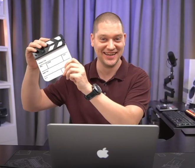 FluidPrompter founder Ben in his YouTube studio space