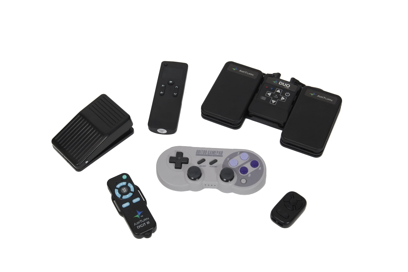 A selection of compatible teleprompter remotes and controllers